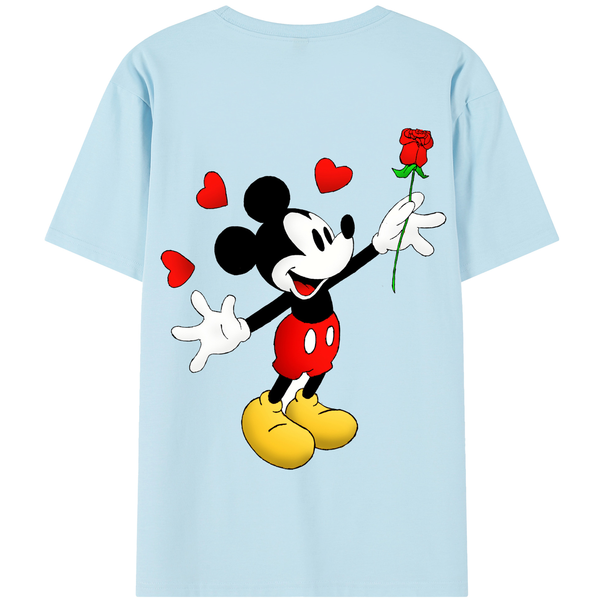 （画像用） ミッキーマウス Mickey Mouse 綿100％半袖Tシャツ（背面プリント）